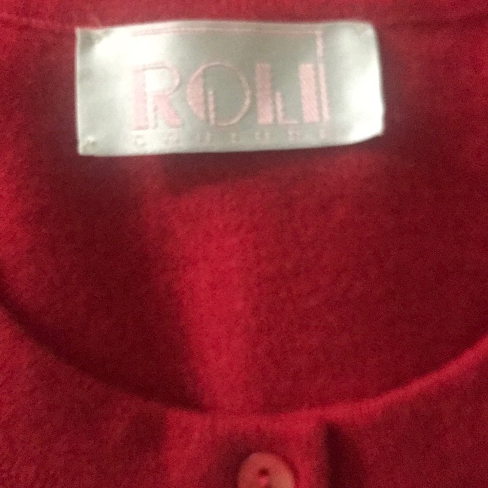 ROLi Couture cashmere cardigan sweater red